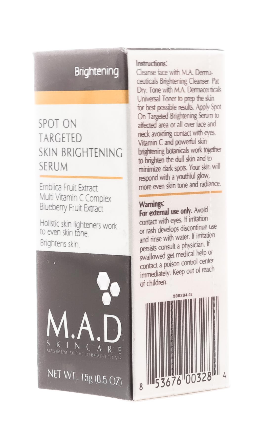 Мад Сыворотка для локального использования с эффектом выравнивания тона кожи, 15 гр (M.A.D., Brightening) фото 2