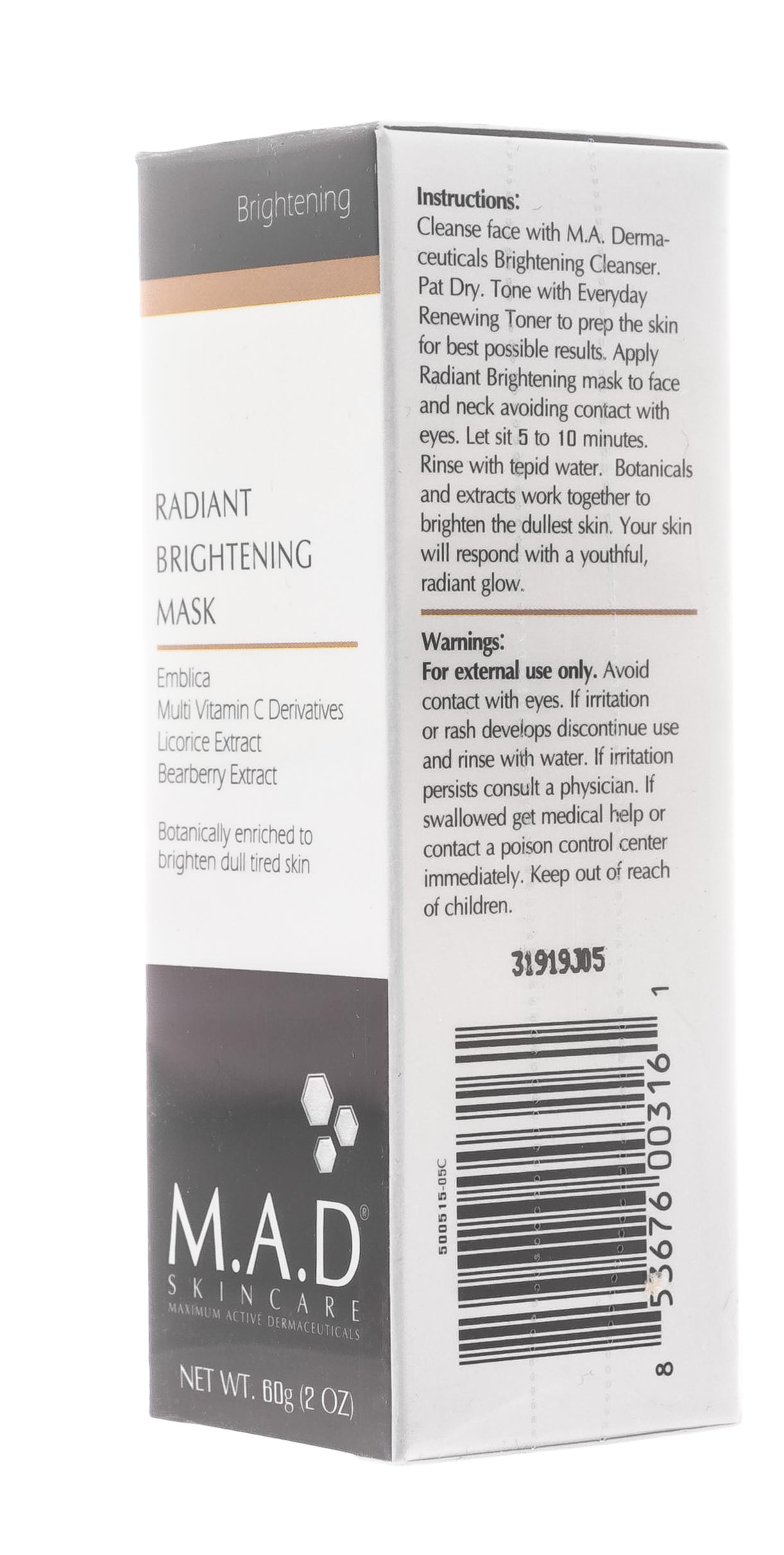 Мад Восстанавливающая маска для нормализации тона кожи, 60 г (M.A.D., Brightening) фото 2