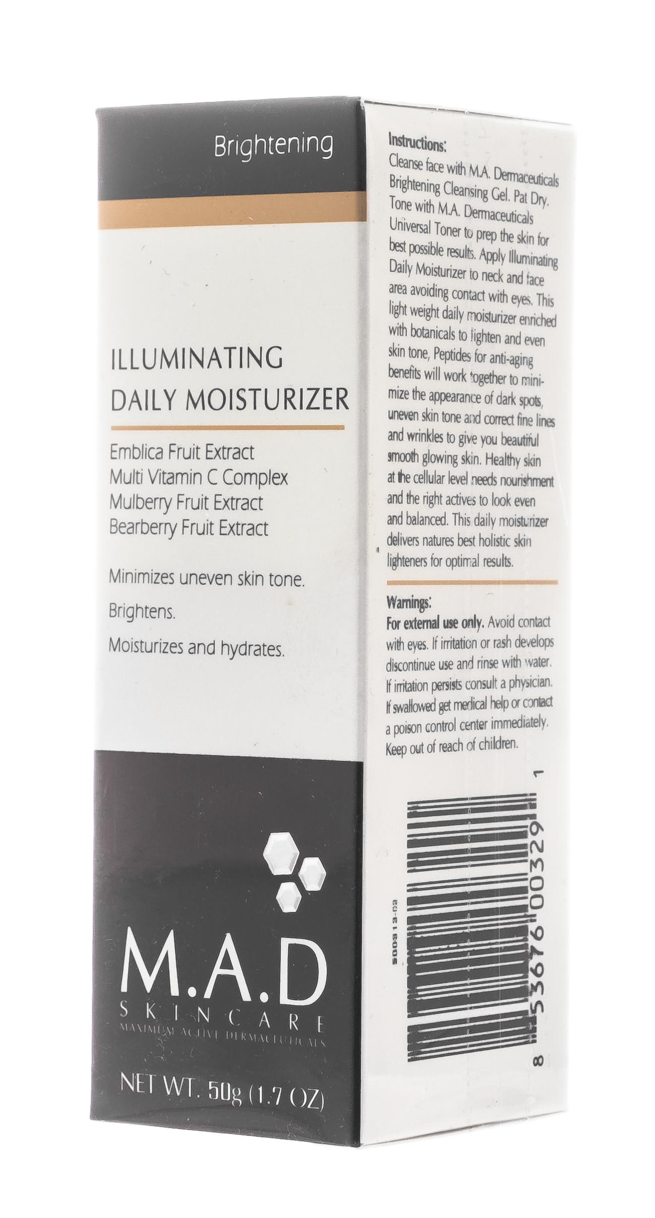 Мад Дневной увлажняющий крем с эффектом выравнивания тона кожи 50 гр (M.A.D., Brightening) фото 2