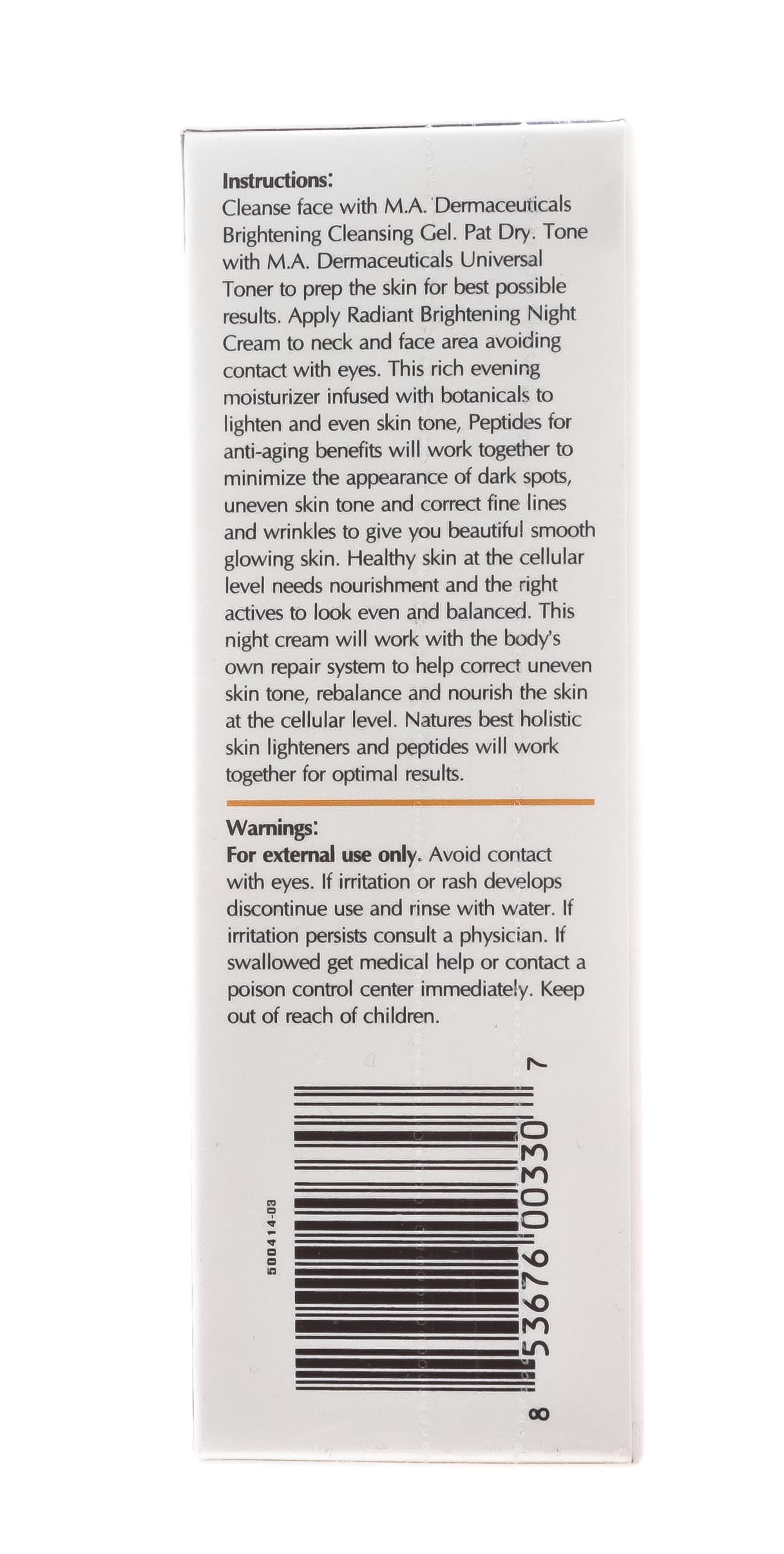 Мад Ночной восстанавливающий крем выравнивающий тон кожи 50 гр (M.A.D., Brightening) фото 3