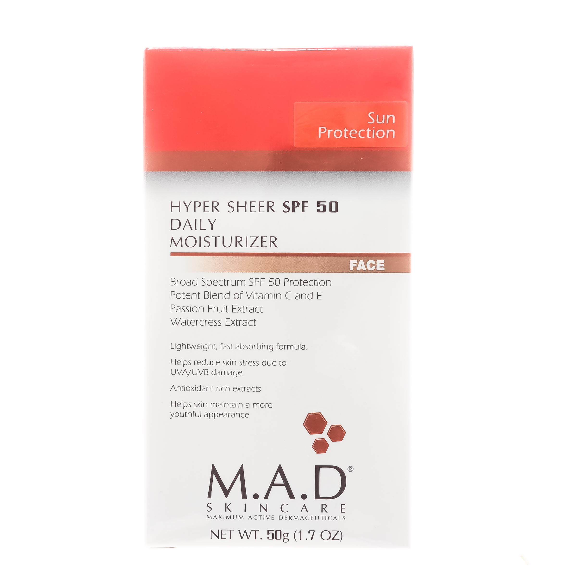 Мад Увлажняющий крем-основа под макияж с защитой spf 50, 50 мл (M.A.D., Sun Protection) фото 1