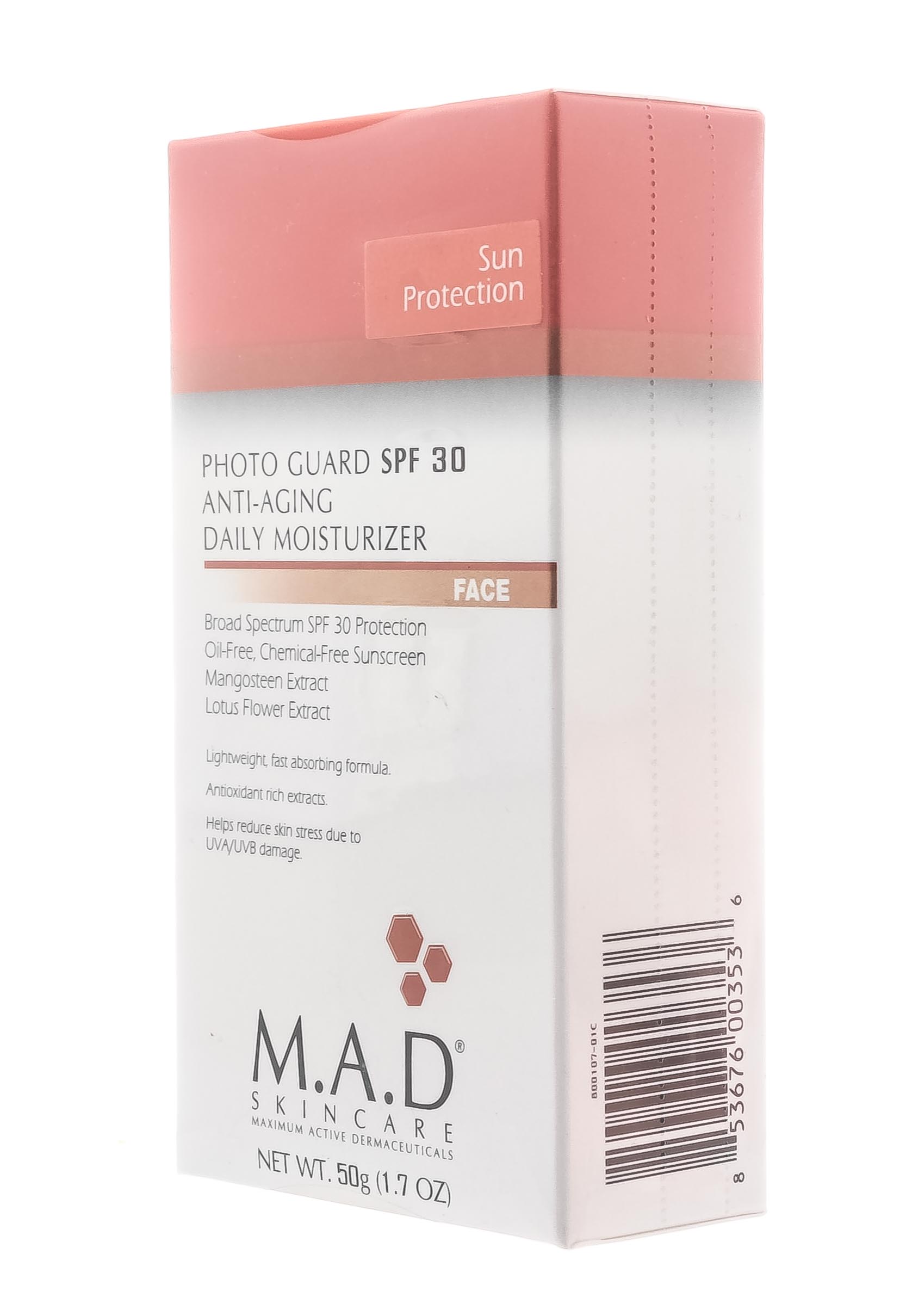 Мад Омолаживающий и увлажняющий крем-защита под макияж с защитой spf 30, 50 гр (M.A.D., Sun Protection) фото 2