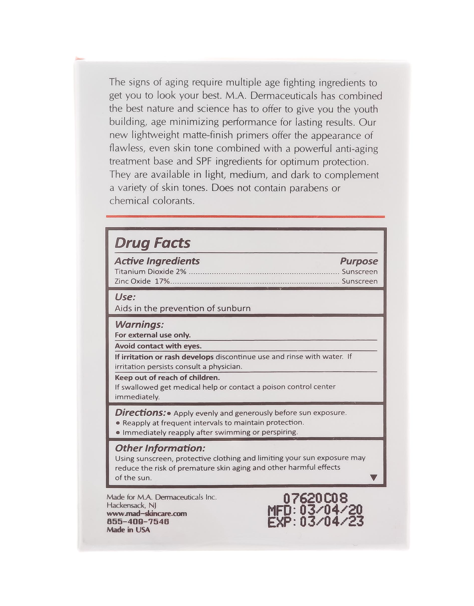Мад Матирующий крем-праймер с защитой spf 50 neutral, 30 мл (M.A.D., Sun Protection) фото 4