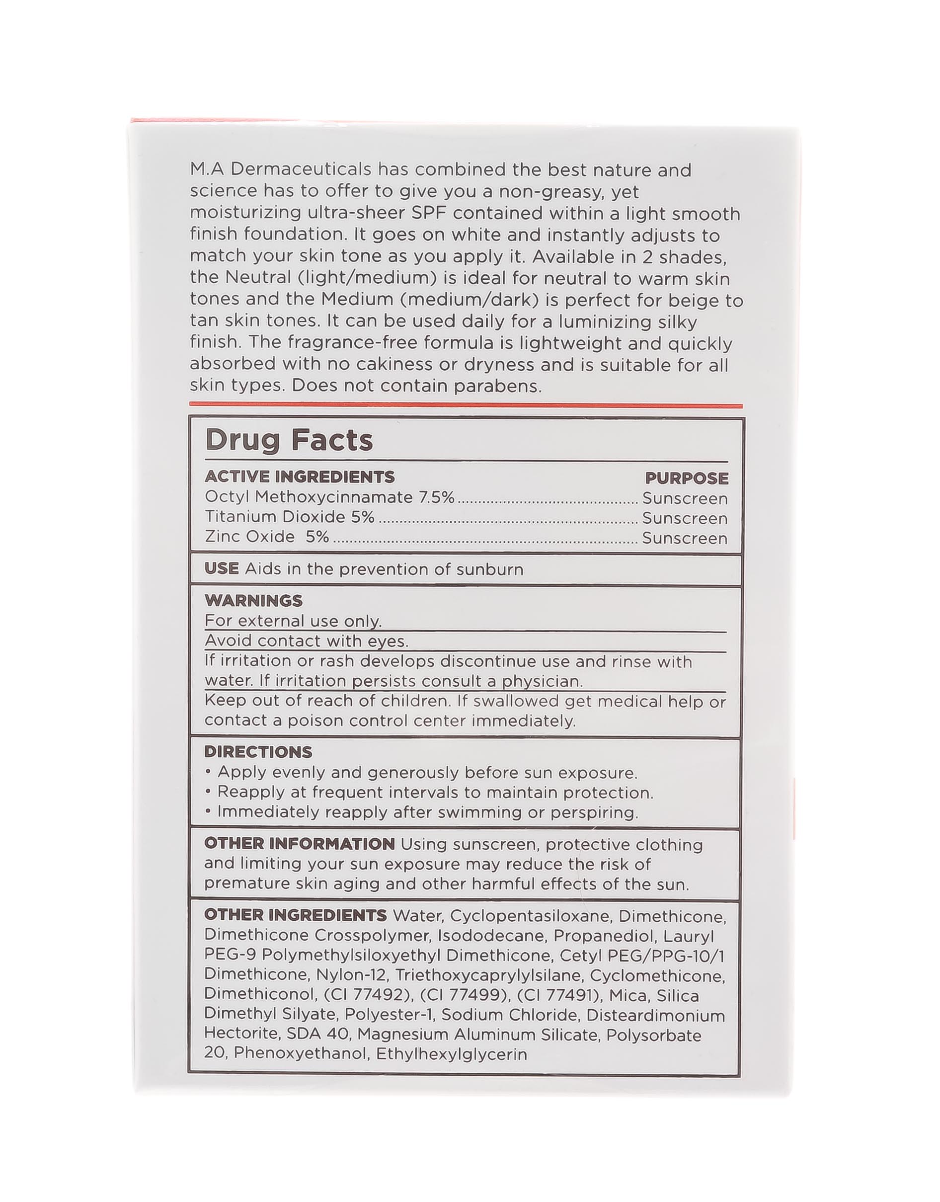 Мад Подстраивающаяся сыворотка-основа под макияж с защитой spf 50 neutral light 30 гр (M.A.D., Sun Protection) фото 3