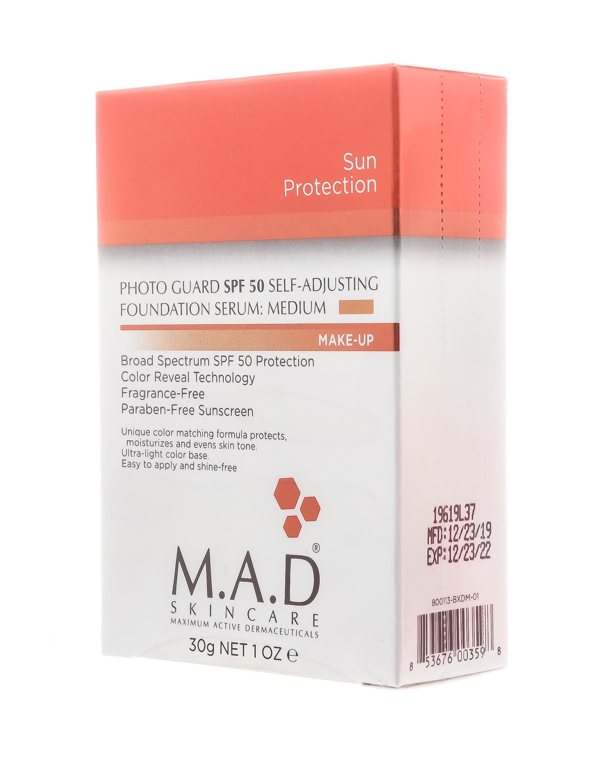 Мад Подстраивающаяся сыворотка-основа под макияж с защитой spf50 medium, 30 гр (M.A.D., Sun Protection) фото 2