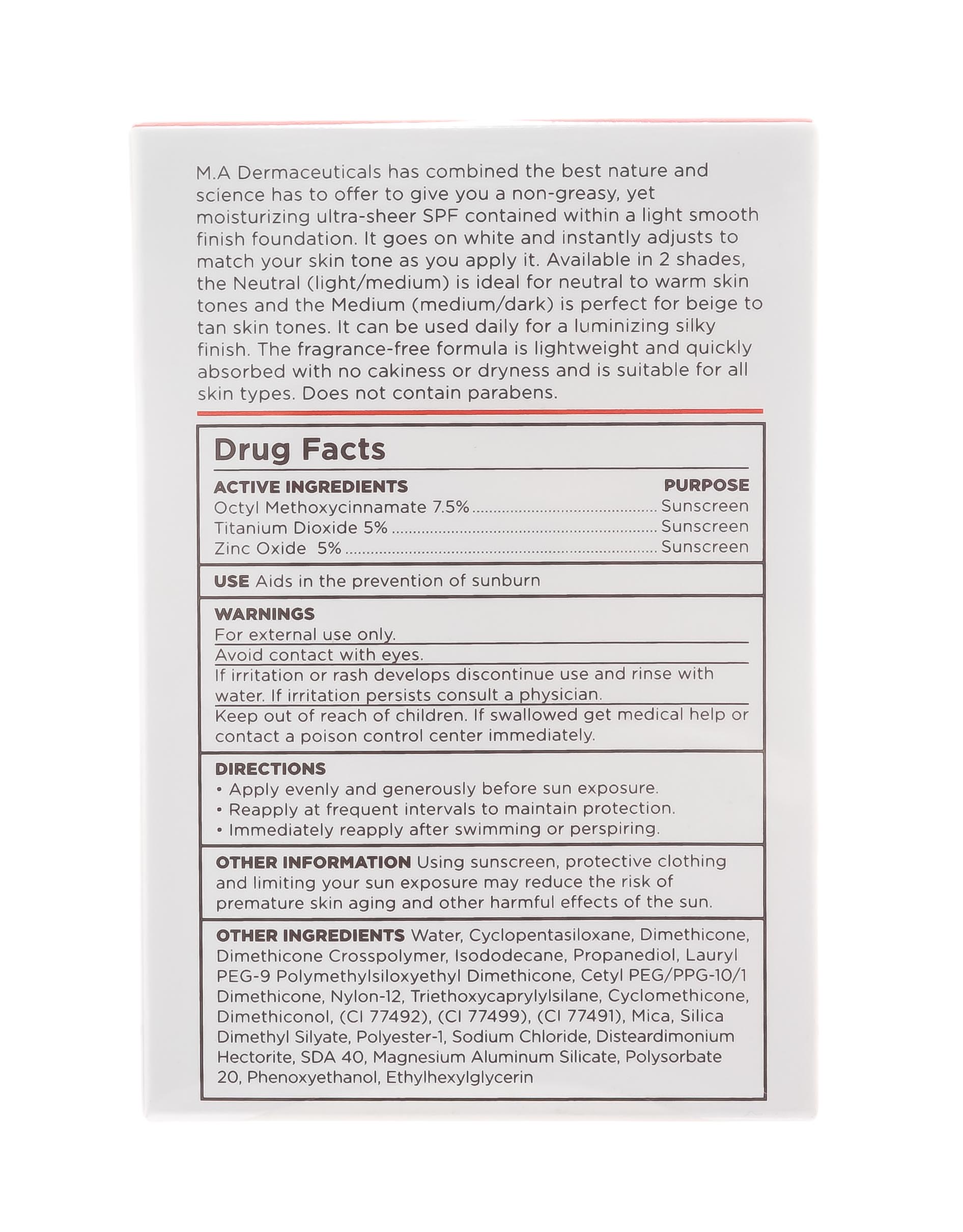 Мад Подстраивающаяся сыворотка-основа под макияж с защитой spf50 medium, 30 гр (M.A.D., Sun Protection) фото 4