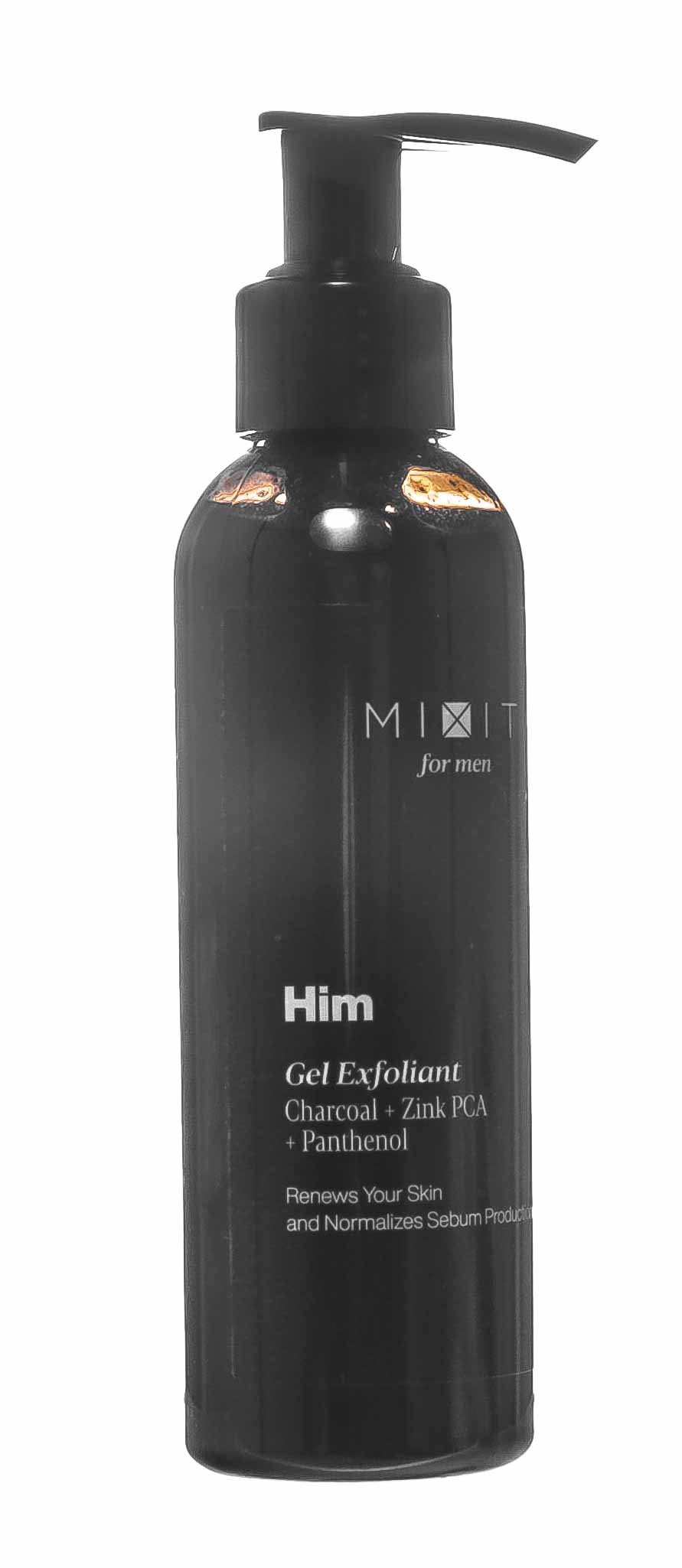 Миксит Глубоко очищающий гель-эксфолиант с углем, 150 мл (Mixit, Him) фото 1