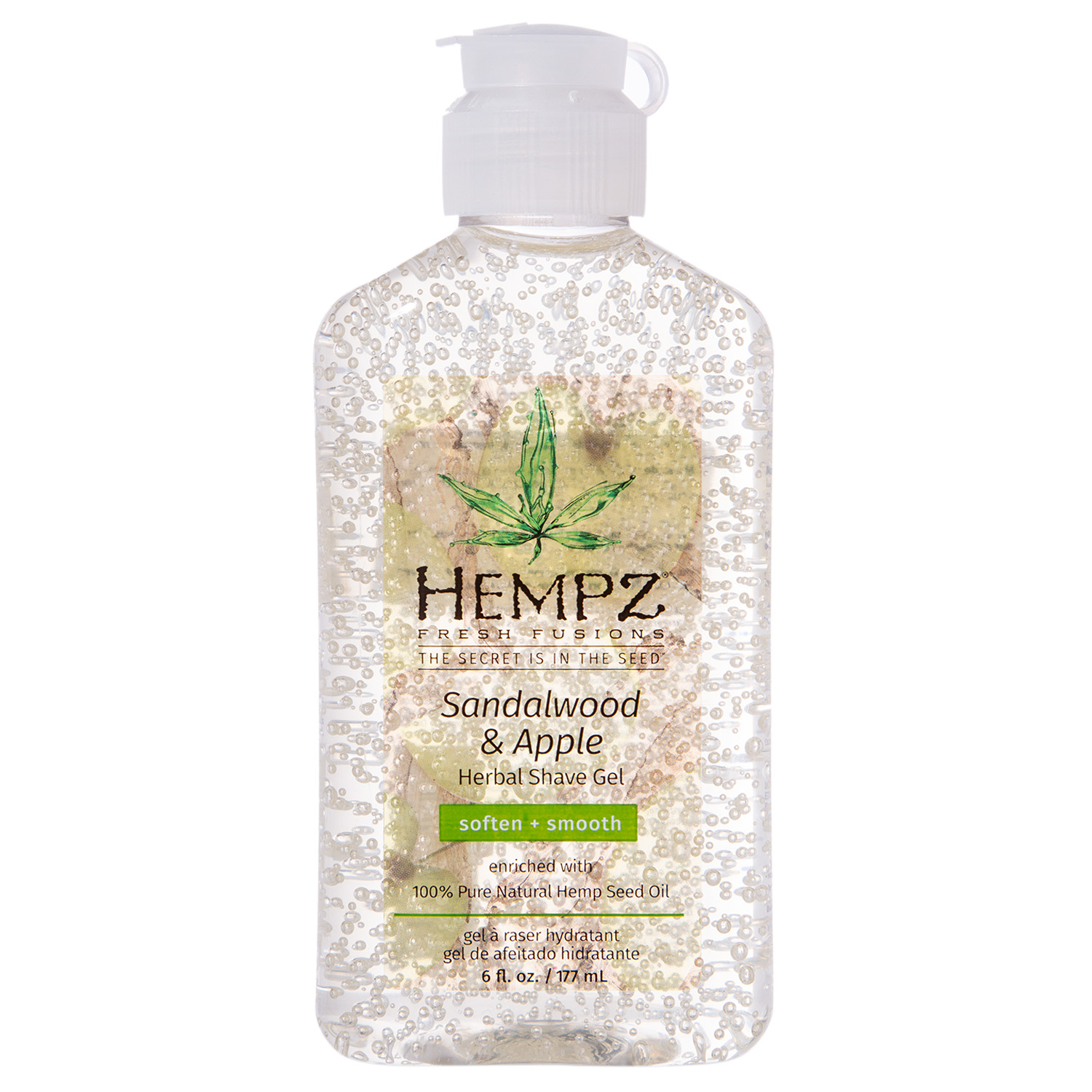 Hempz Гель для бритья Sandalwood & Apple Herbal Shave Gel, 177 мл (Hempz, Сандал и яблоко)