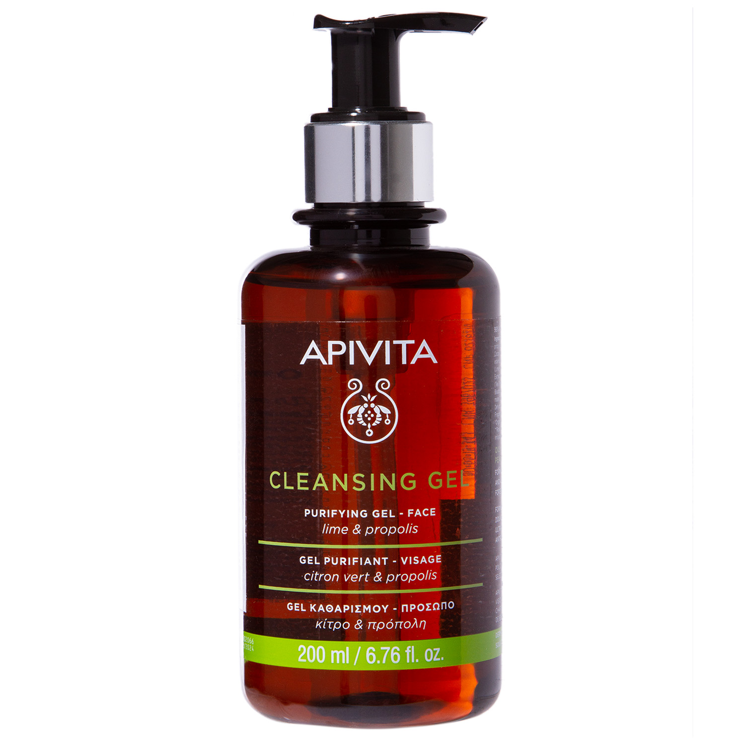 Апивита Очищающий гель для лица с Лаймом и Прополисом, 200 мл (Apivita, Cleansing) Апивита Очищающий гель для лица с Лаймом и Прополисом, 200 мл (Apivita, Cleansing) фото 1