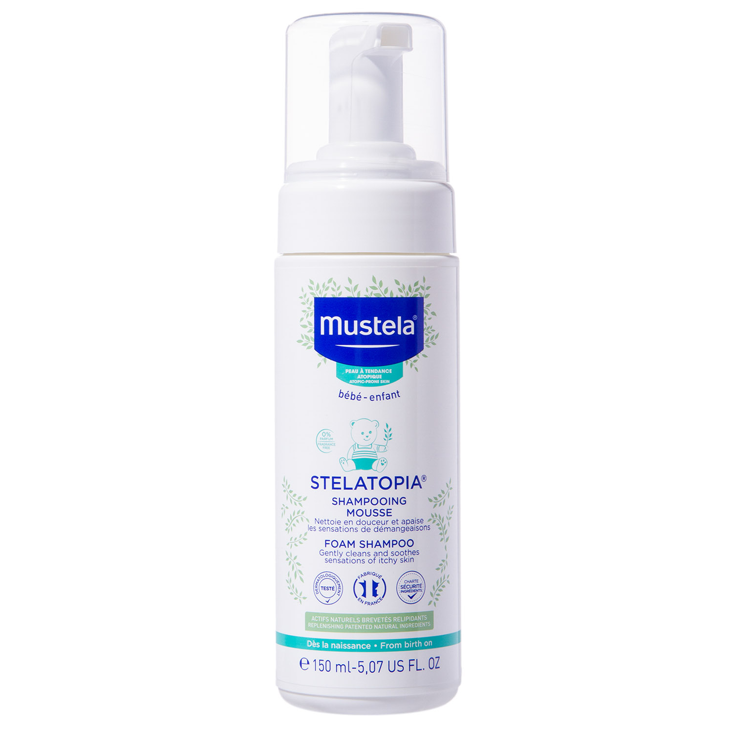 Mustela Шампунь-мусс, 150 мл (Mustela, Stelatopia) mustela stelatopia skin barrier renewal расслабляющий крем 150 мл