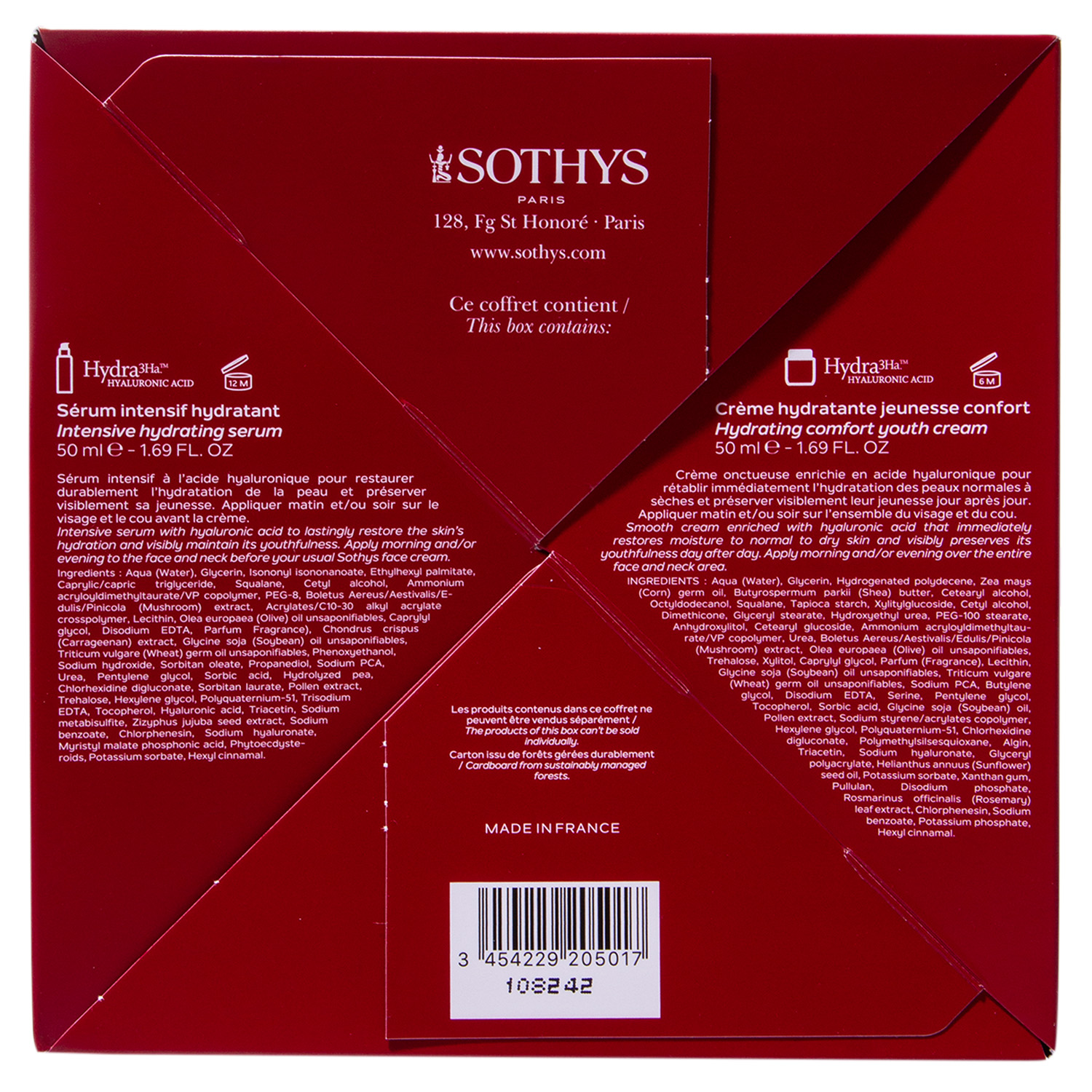 Сотис Набор Christmas: Обогащённый увлажняющий anti-age крем, 50 мл + Ультраувлажняющая сыворотка, 50 мл (Sothys, Youth anti-age) фото 3