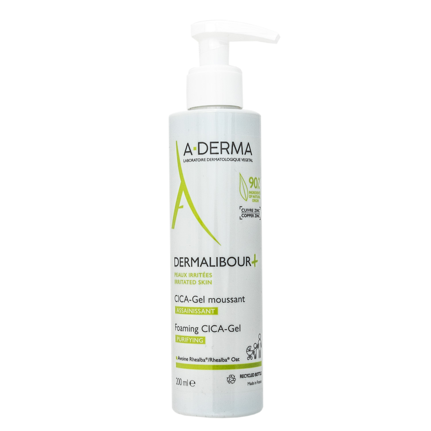 Адерма Очищающий пенящийся гель, 200 мл (A-Derma, Dermalibour+) фото 0