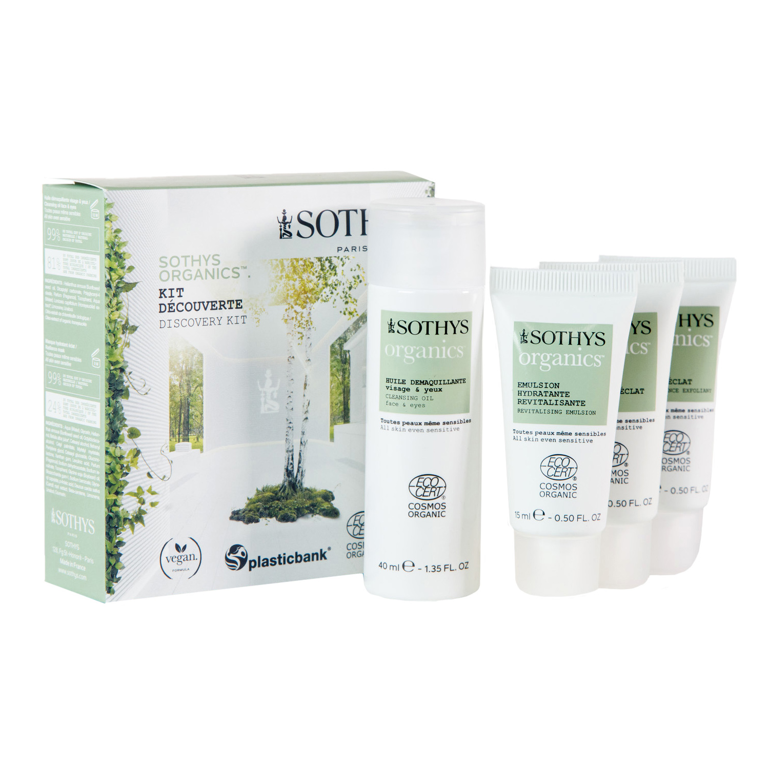 Сотис Набор Organics Discovery (масло для демакияжа 40 мл + отшелушивающий скраб 15 мл + увлажняющая эмульсия 15 мл + увлажняющая маска 15 мл) (Sothys, Specific Care) фото 2