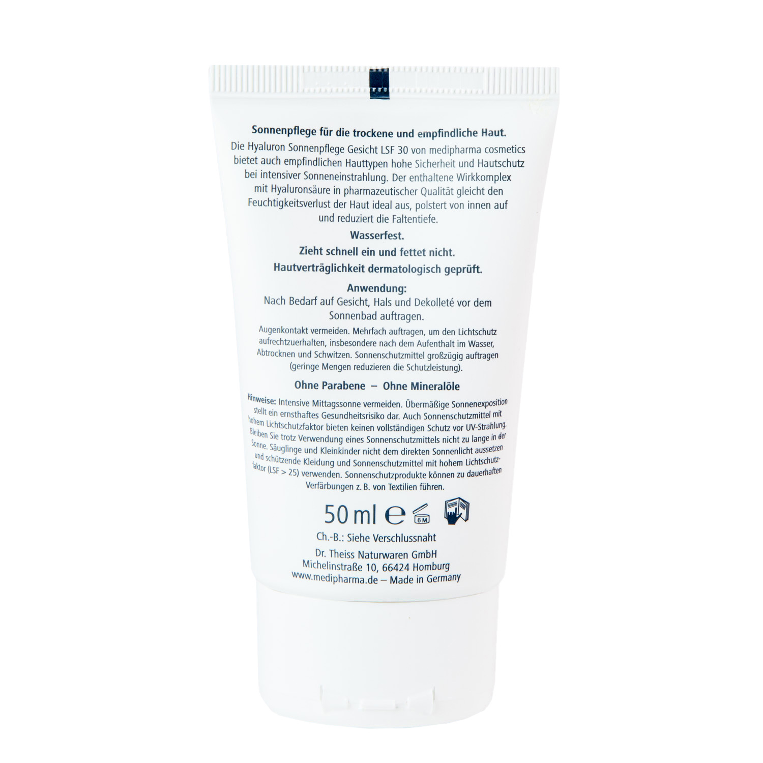 Медифарма Косметикс Солнцезащитный крем для лица SPF 30, 50 мл (Medipharma Cosmetics, Hyaluron) фото 2