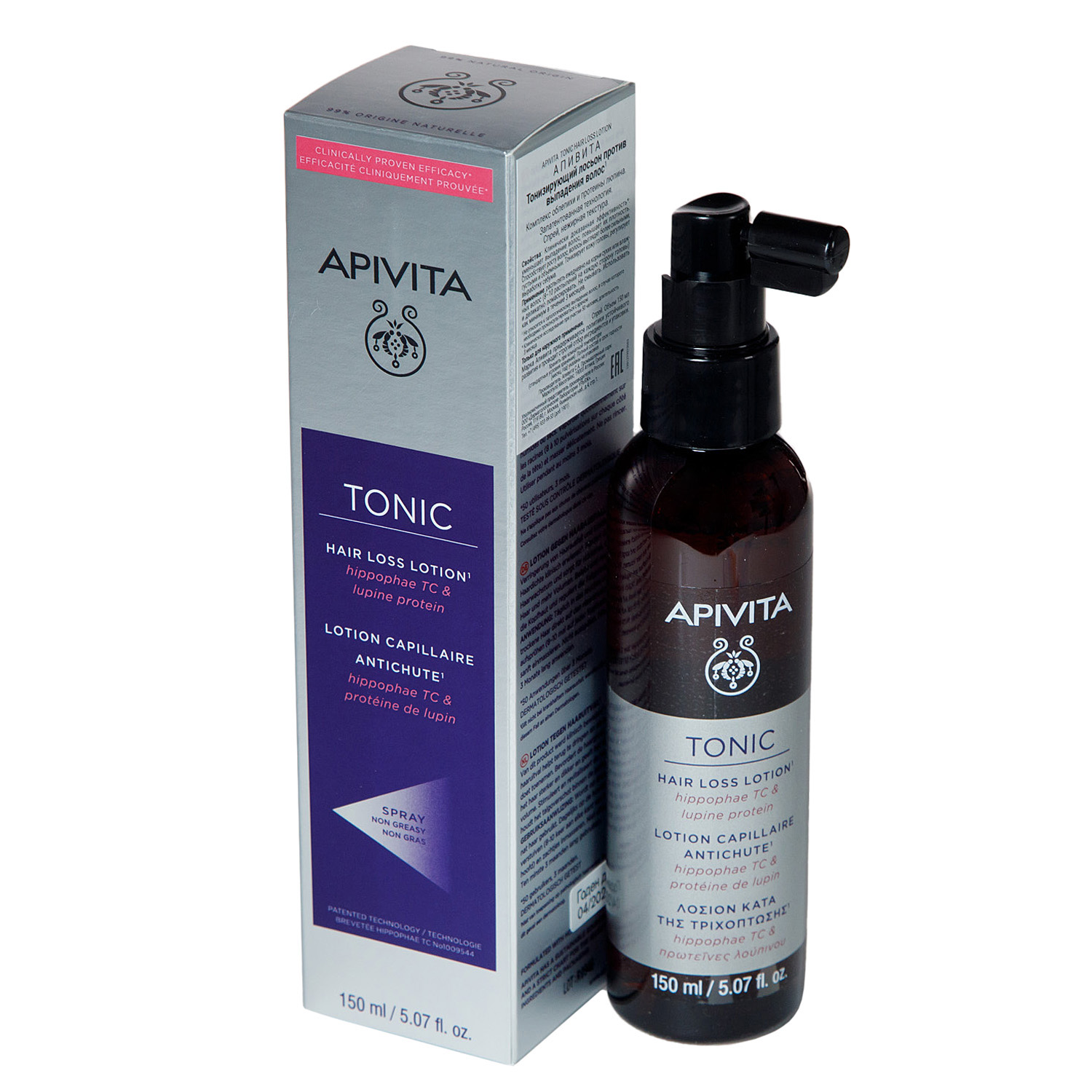 Апивита Тонизирующий лосьон против выпадения волос, 150 мл (Apivita, Hair) фото 1