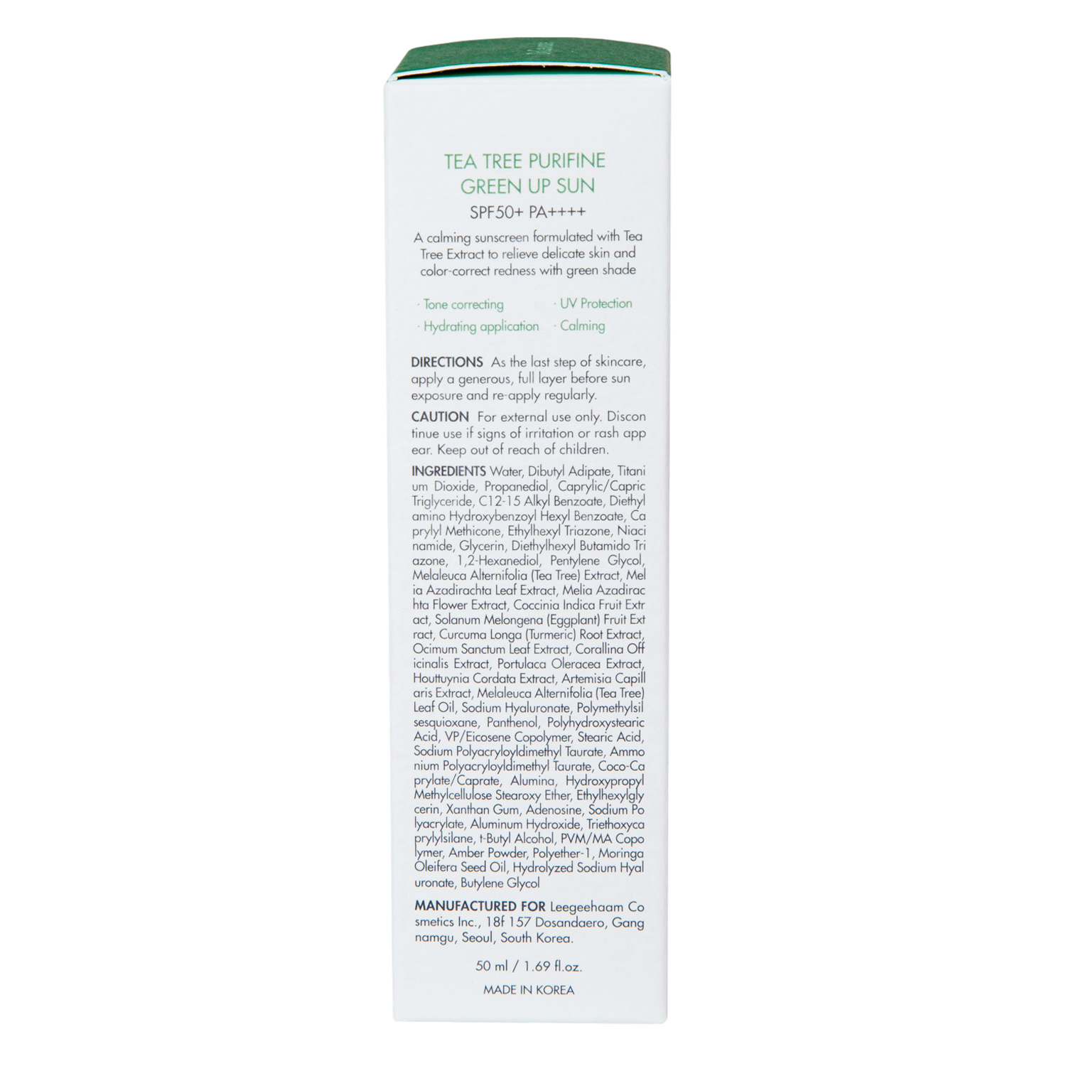 Доктор Сьюрикл Солнцезащитный крем с чайным деревом, маскирующий покраснения SPF 50, 50 мл (Dr. Ceuracle, Tea Tree Purifine) фото 6