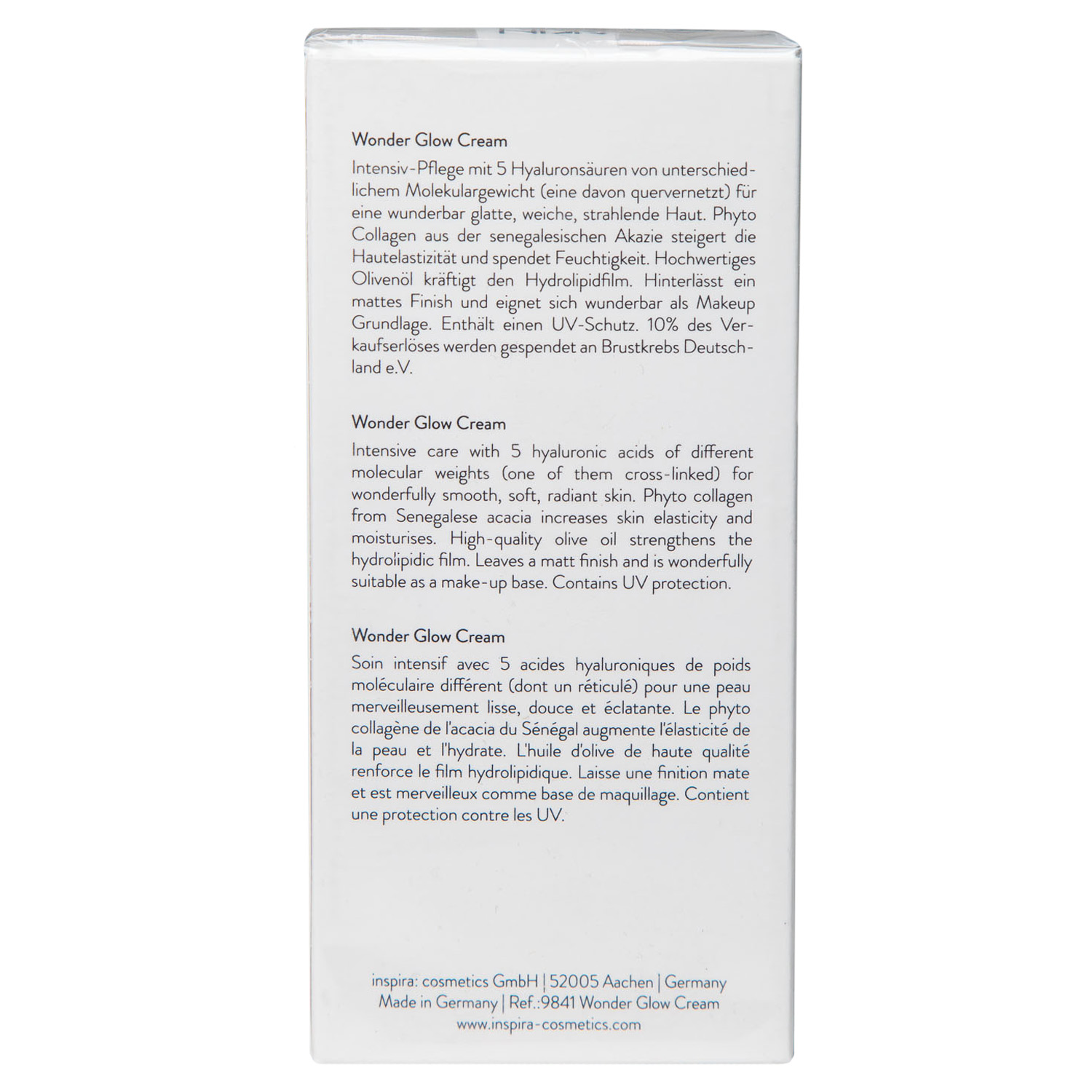 Инспира Косметикс Интенсивно увлажняющий лифтинг-крем Wonder Glow, 50 мл (Inspira Cosmetics, Skin Accents) фото 3