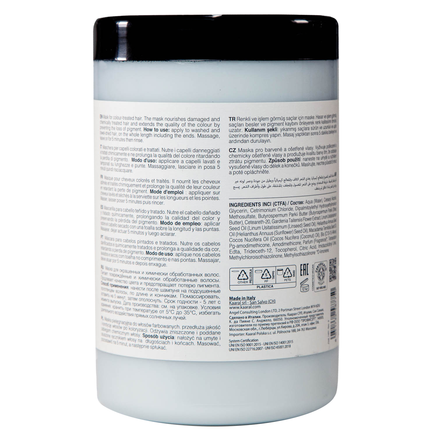 Каарал Маска для окрашенных и химически обработанных волос Color Care Mask, 1000 мл (Kaaral, Maraes) Каарал Маска для окрашенных и химически обработанных волос Color Care Mask, 1000 мл (Kaaral, Maraes) фото 2