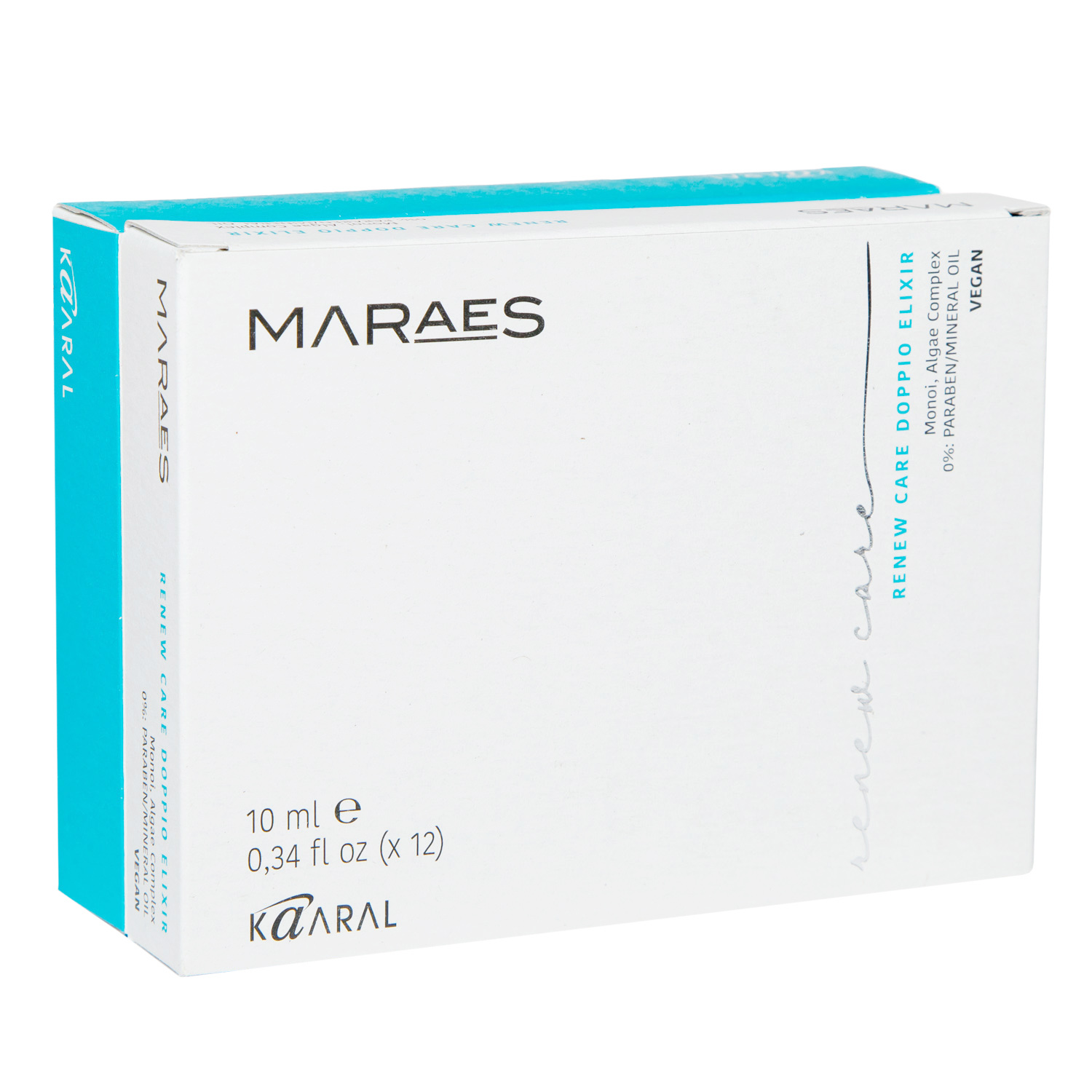 Каарал Эмульсия «Восстанавливающий эликсир» для повреждённых и тусклых волос Renew Care Doppio Elixir, 12 х 10 мл (Kaaral, Maraes) фото 2
