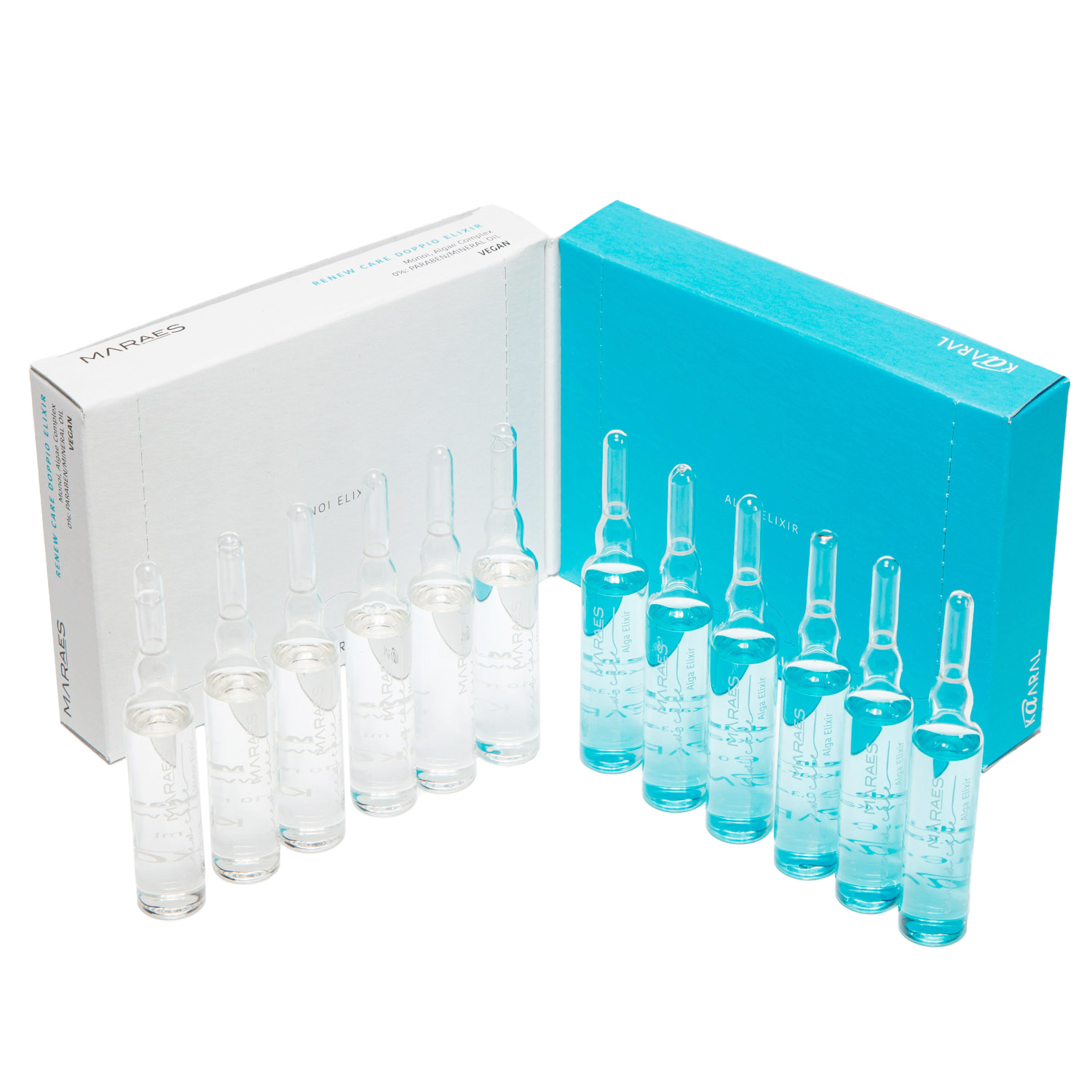 Каарал Эмульсия «Восстанавливающий эликсир» для повреждённых и тусклых волос Renew Care Doppio Elixir, 12 х 10 мл (Kaaral, Maraes) фото 3