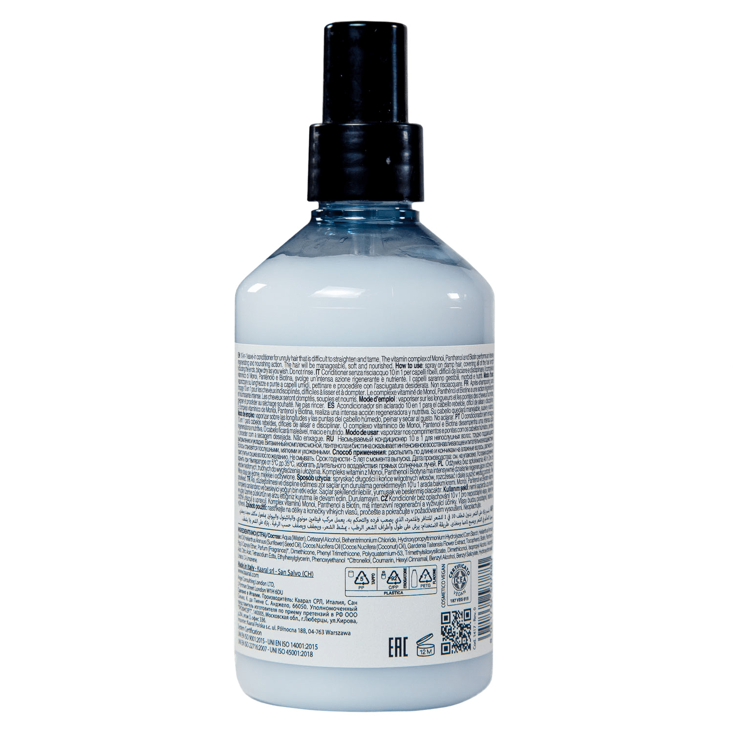 Каарал Несмываемый кондиционер 10-в-1 для непослушных волос Liss Care All In One, 250 мл (Kaaral, Maraes) Каарал Несмываемый кондиционер 10-в-1 для непослушных волос Liss Care All In One, 250 мл (Kaaral, Maraes) фото 2