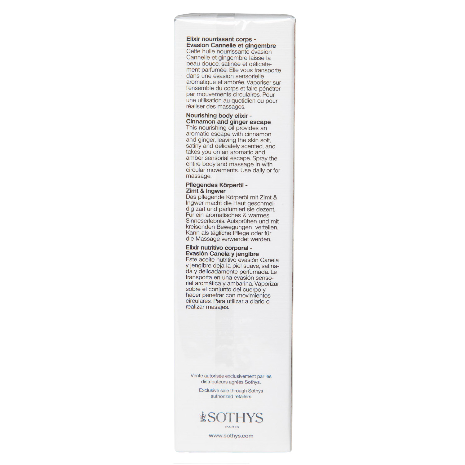 Сотис Насыщенный эликсир для тела с корицей и имбирем, 100 мл (Sothys, Body) фото 3