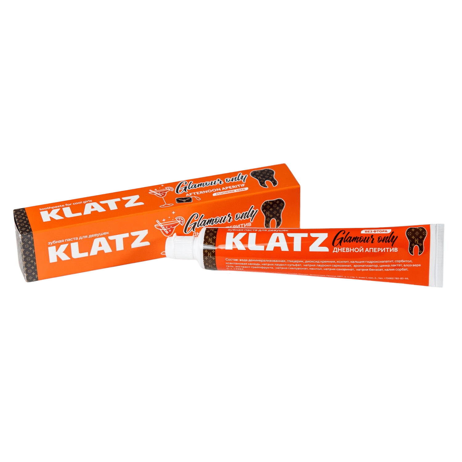 Klatz Зубная паста для девушек Дневной аперитив, 75 мл (Klatz, Glamour Only) набор для чистки зубов klatz glamour only 75 мл 3 шт