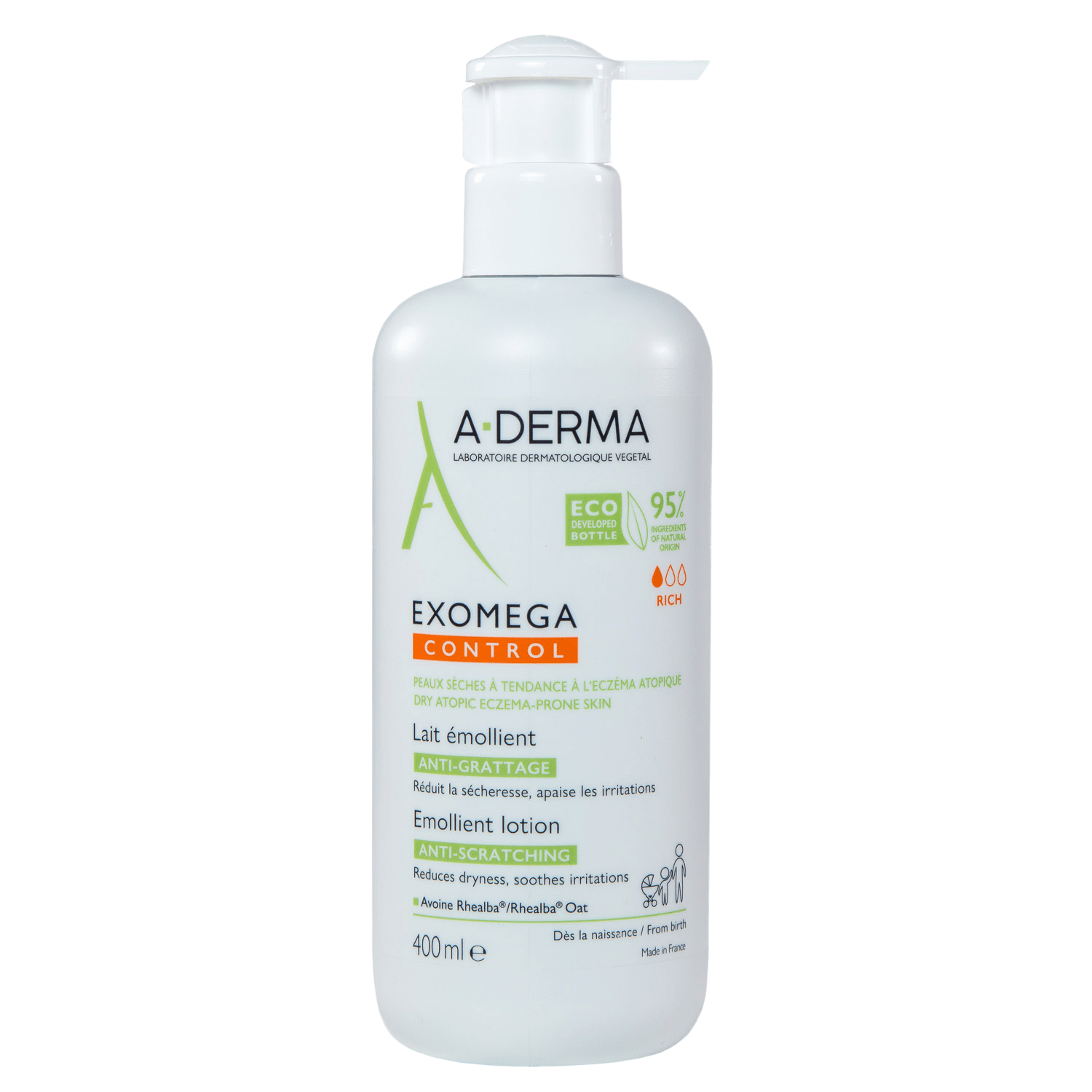 A-Derma Смягчающий лосьон для лица и тела, 400 мл (A-Derma, Exomega Control) лосьон для тела a derma смягчающий лосьон для лица и тела exomega control