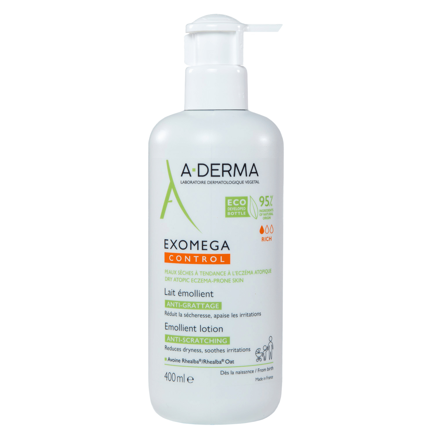 Адерма Смягчающий лосьон для лица и тела, 400 мл (A-Derma, Exomega Control) фото 0