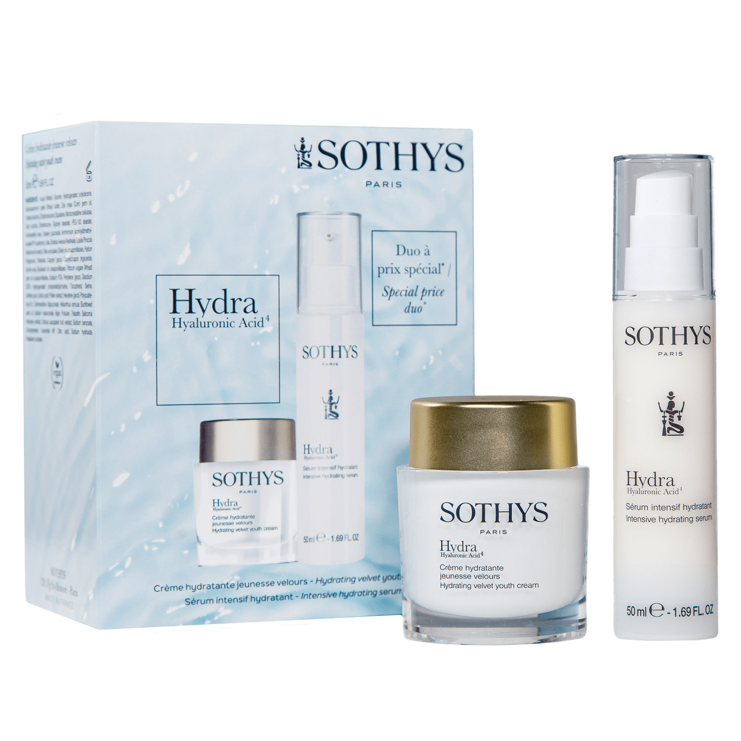 

Sothys Promo Box Velvet Hydra4 (сыворотка 50 мл + крем 50 мл) (Sothys, Hydra Hyaluronic Acid 4), Hydra Hyaluronic Acid 4
