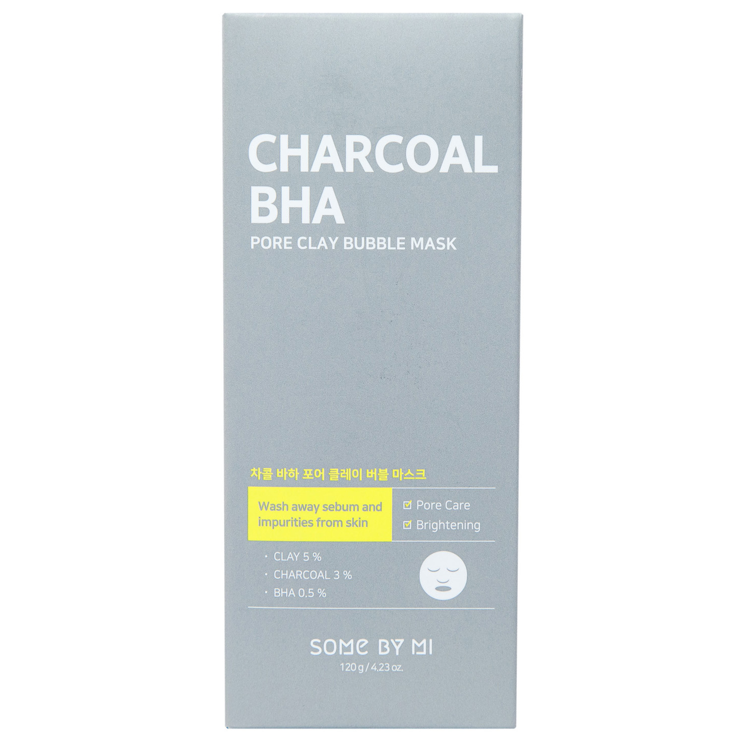 Сам Бай Ми Кислородная маска для лица с древесным углём, cалициловой кислотой и белой глиной Charcoal BHA Pore Clay Bubble Mask, 120 г (Some By Mi, AHA-BHA-PHA 30 Days Miracle) Сам Бай Ми Кислородная маска для лица с древесным углём, cалициловой кислотой и белой глиной Charcoal BHA Pore Clay Bubble Mask, 120 г (Some By Mi, AHA-BHA-PHA 30 Days Miracle) фото 1