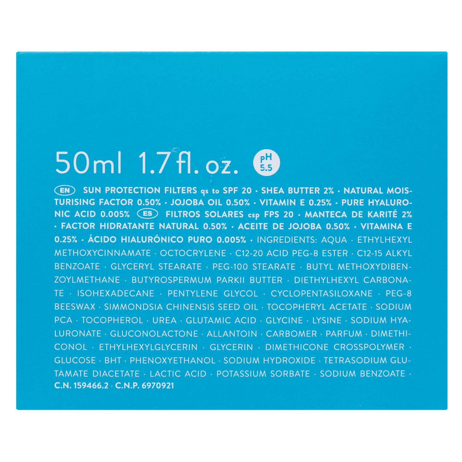  Увлажняющий питательный крем для лица SPF 20, 50 мл (Babe Laboratorios, Cleansing & Moisturizing) фото 2