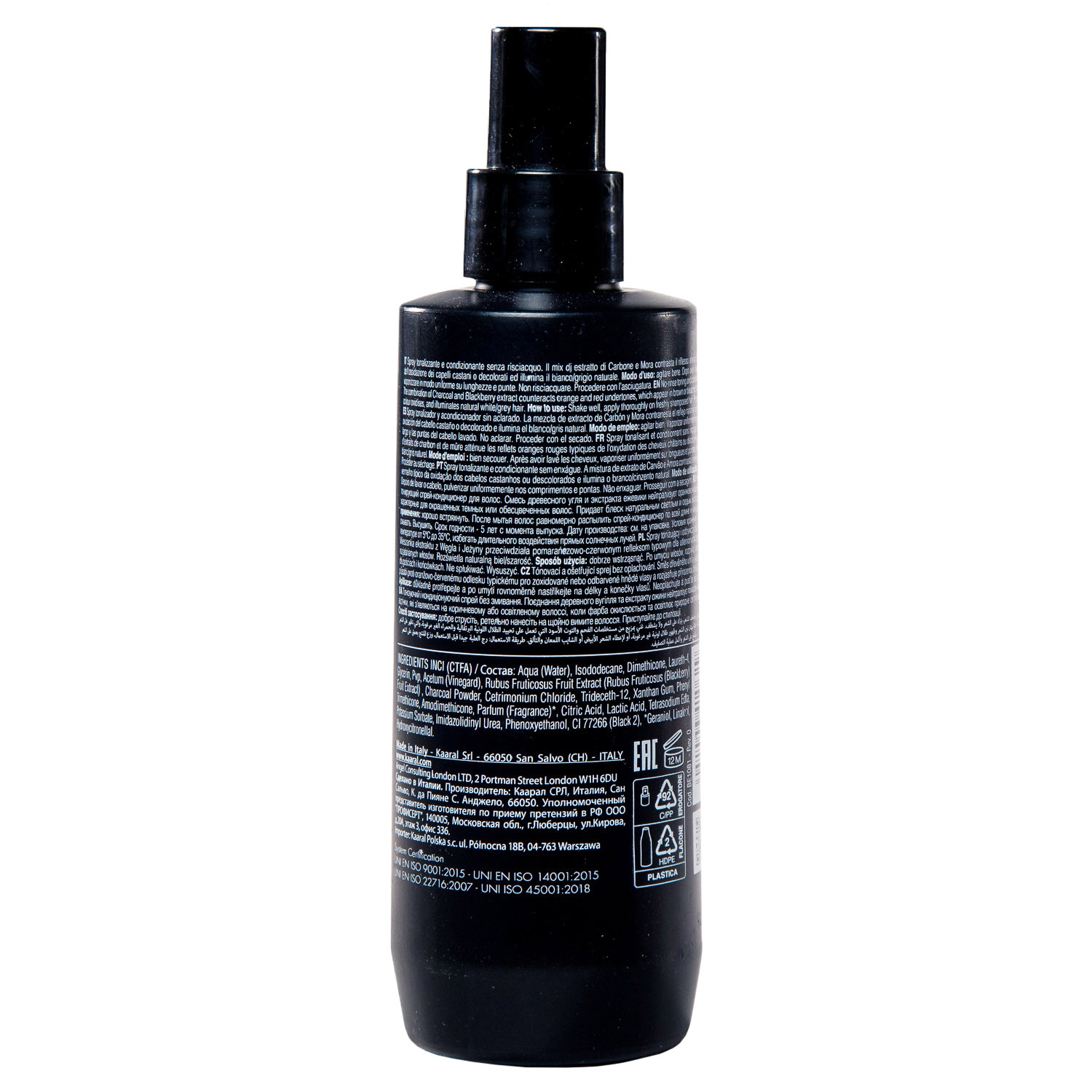 Каарал Несмываемый тонирующий спрей-кондиционер Tonalizing Spray, 200 мл (Kaaral, Blonde Elevation) фото 2