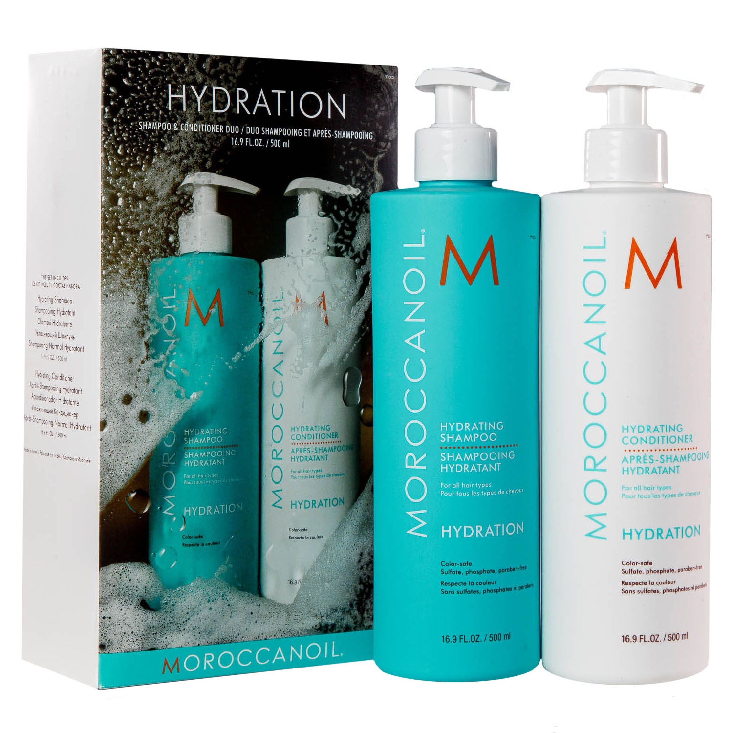 Мороканойл Набор Duo «Увлажнение»: шампунь 500 мл + кондиционер 500 мл (Moroccanoil, Hydration) фото 1