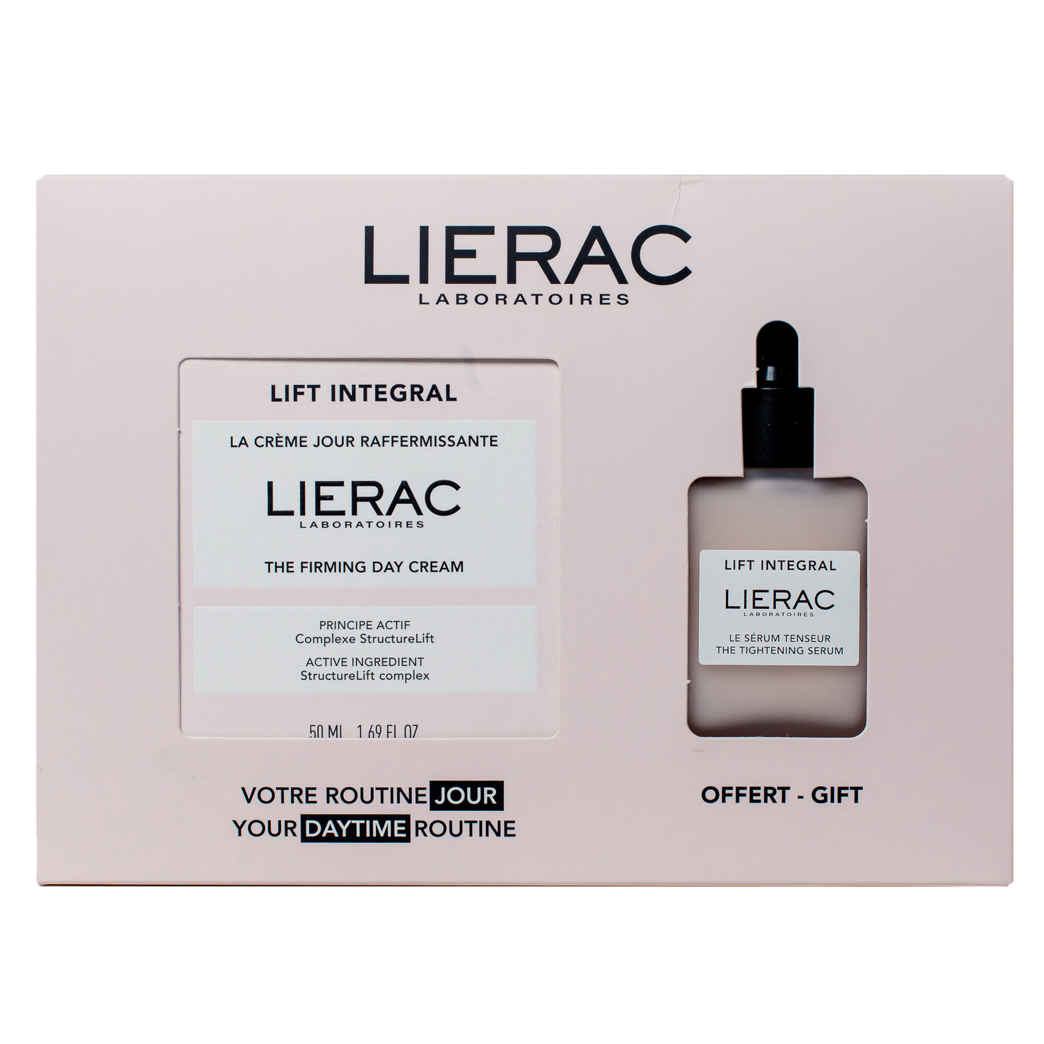 Lierac Подарочный набор лифт интеграль день укрепляющий дневной крем-лифтинг для лица 50 мл  сыворотка-лифтинг для лица 15 мл. фото