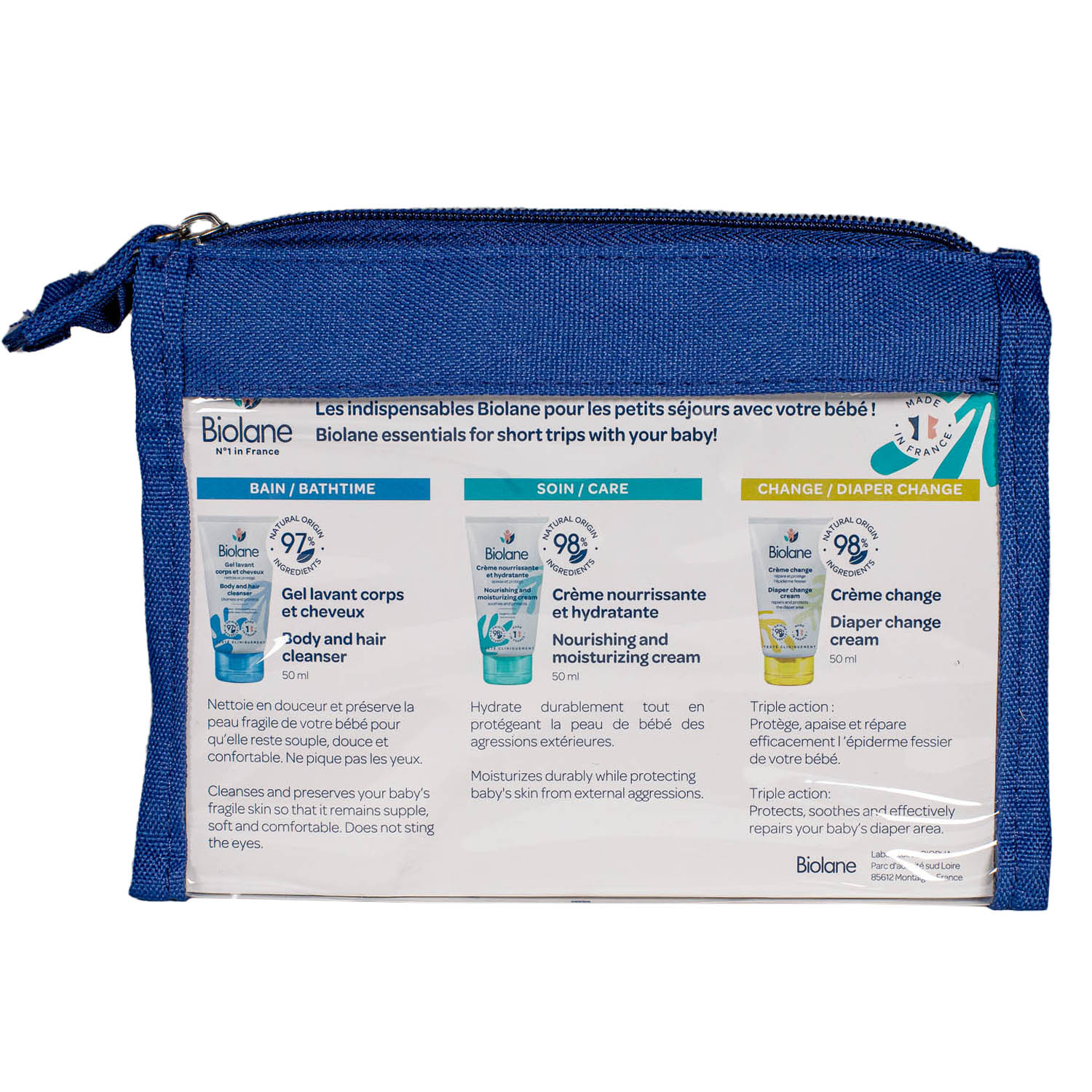 Биолан Набор: гель для купания 50 мл + крем 50 мл + крем под подгузник 50 мл (Biolane, Уход за детской кожей) фото 2